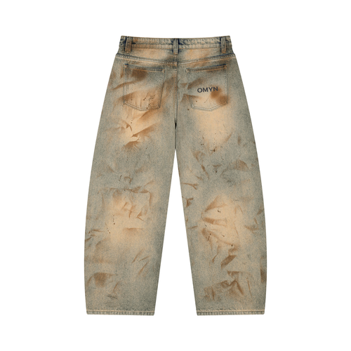 Men’s Vintage Wash Barrel Leg Jeans
