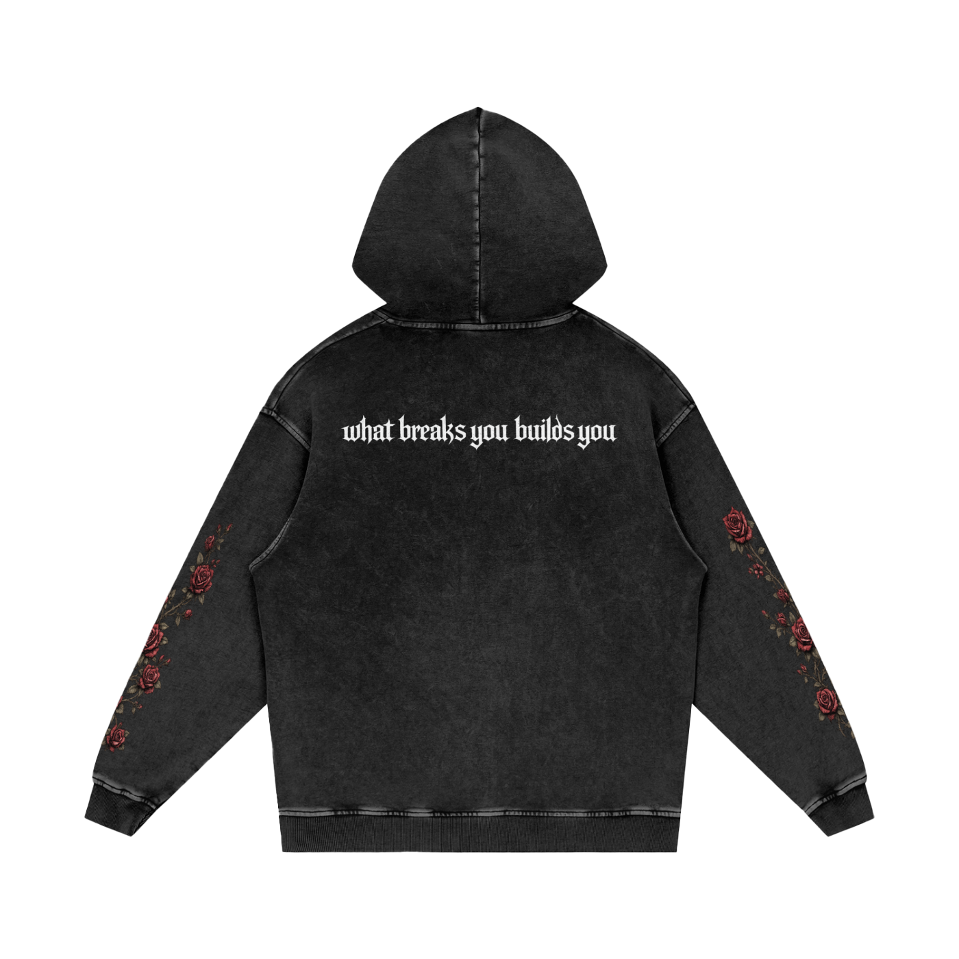 Snow Washed Loose Cotton Hoodie