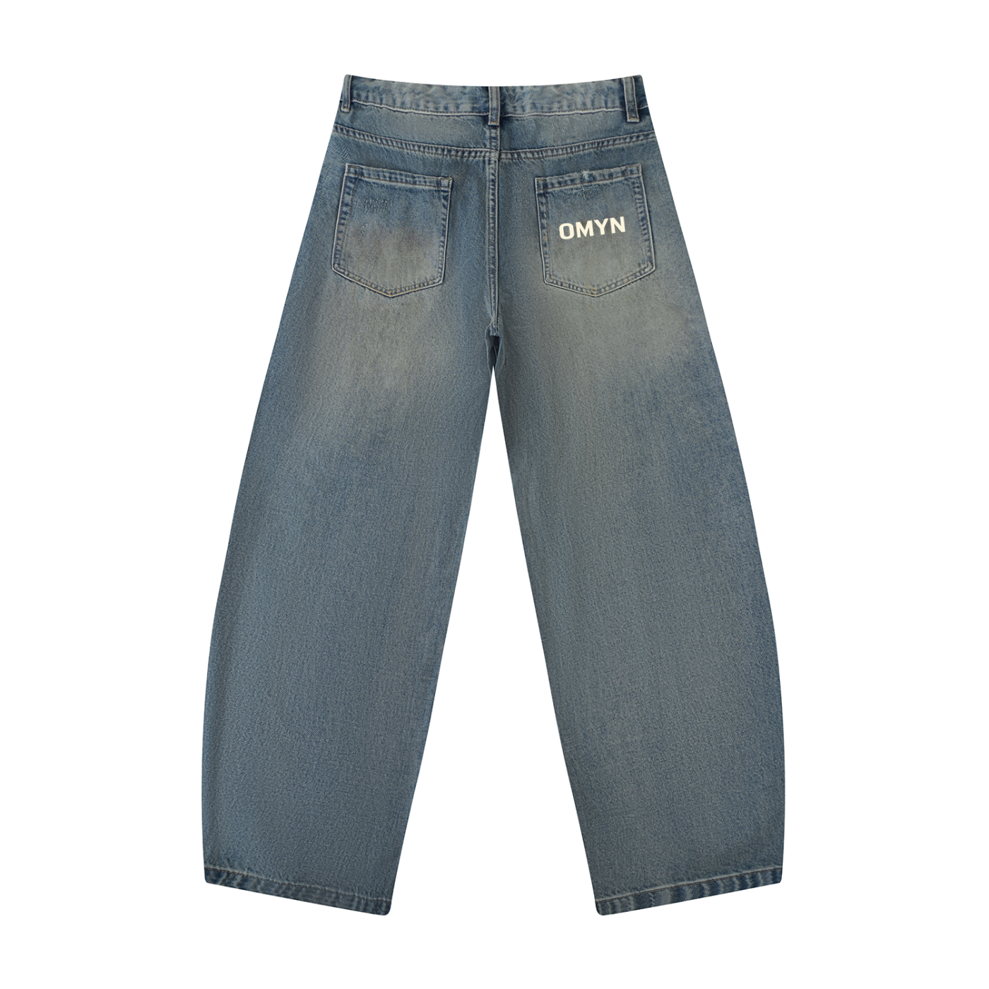 Men's Distressed Barrel Leg Jeans